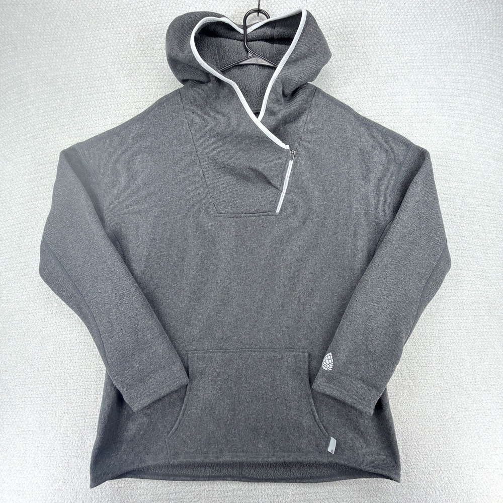 Stio Sweetwater Fleece Hoodie Womens XXL Gray 1/4 Zip Pullover Sweatshirt